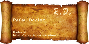 Rafay Dorisz névjegykártya